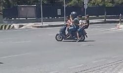 Siirt’te 5 kişi bir motosiklete bindi