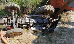 Sulama kanalına devrilen traktörün 20 yaşındaki sürücüsü öldü
