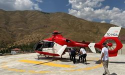 Yüksekten düşen çocuk için helikopter ambulans havalandı
