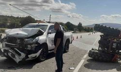 Ankara’da otomobil ile traktörün çarpıştığı 2 kişi yaralandı