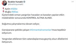 Bakan Yumaklı’dan orman kahramanlarına teşekkür