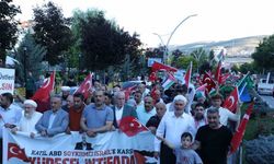 Bayburt ve Erzincanlılar Gazze ile Haniye için yürüdü