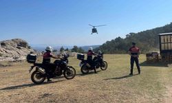Jandarma ekipleri helikopterli bisiklet faaliyetinde güvenlik önlemi aldı