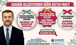 Karabük Belediyesi’nden dar gelirli çiftlere düğün destek paketi