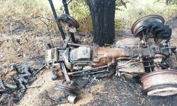 Kastamonu’da devrilen traktör alev alev yandı: 1 yaralı