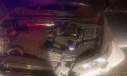 Mardin’de otomobil elektrik direğine çarptı