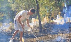 Orman yangınında 12 yaşındaki Eymen’den alkışlanacak hareket
