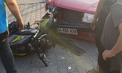 Otomobil ile motosiklet çarpıştı: 1 yaralı