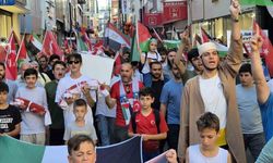 Samsun’da Filistin’e destek yürüyüşü
