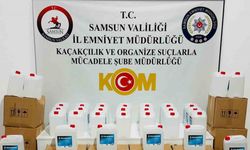 Samsun’da sahte içki yapımında kullanılan 640 litre etil alkol ele geçirildi