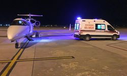 Van’da ambulans uçak minik bebek için havalandı