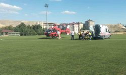 Ambulans helikopter kalp krizi geçiren hasta için havalandı