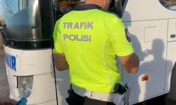 Ergani Bölge Trafik Denetleme ekipleri 16 günde 202 adet otobüs denetledi