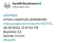 Eskişehir’de 3.2 şiddetinde deprem