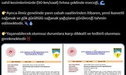 Sakarya’da fırtına ve sağanak yağış uyarısı