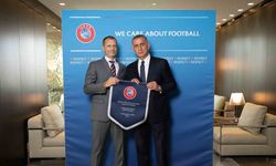 TFF Başkanı Hacıosmanoğlu, UEFA Başkanı Ceferin ile bir araya geldi