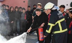 Bozüyük’te Anadolu Lisesi öğrencilerine yangın eğitimi