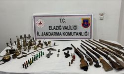 Elazığ’da 12 adet ruhsatsız silah ve 30 adet tarihi obje ele geçirildi: 2 gözaltı