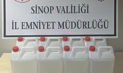 Sinop’ta 40 litre etil alkol ele geçirildi