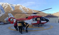 Helikopter ambulans 60 yaşındaki hasta için havalandı