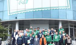 Bursaspor Yörsan oyuncuları ve idari kadrosu, Matlı Grup'u ziyaret etti