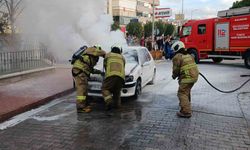 Balıkesir’de seyir halindeki iki araçta yangın çıktı