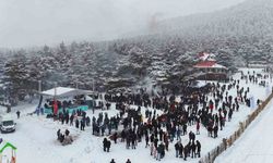 Bin 200 rakımlı yaylada kış festivali, renkli görüntülere sahne oldu