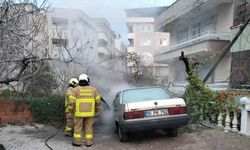 Havran’da araç yangınına itfaiye müdahale etti