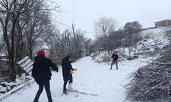 Tokat’ta yarıyıl tatili karla renklendi