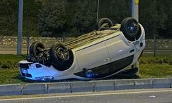 Bursa’da takla atan otomobildeki 2 kişi yaralandı