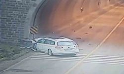 Tünel girişindeki ölümlü kaza kamerada