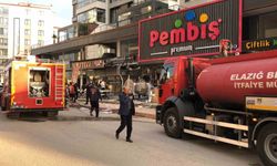 Elazığ’daki iş yeri yangını paniğe neden oldu