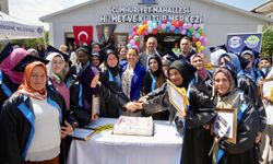 Ergene'de okuma yazma kursunu tamamlayan kadınlar için tören düzenlendi
