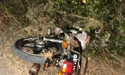 Alkollü motosiklet sürücüsü şarampole uçtu