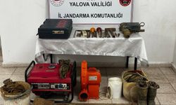 Yalova'da kaçak kazı yapan 3 şüpheli suçüstü yakalandı