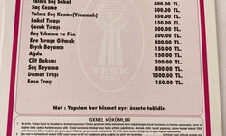 Bafra’da berber ve kuaförlere zam: Ense tıraşı 150 lira