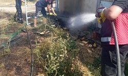 Besihane bahçesinde çıkan yangın paniğe neden oldu