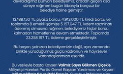 Bünyan Belediyesi borçsuz hale geldi
