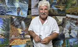 Emekli inşaat ustası 71 yaşındaki ressam altıncı sergisini açtı