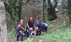 Yalova'da motosikletiyle 30 metre derinliğindeki vadiye düşen kişi kurtarıldı