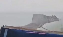 Denizden yükselen hortum korku dolu anlar yaşattı