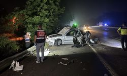 Anadolu Otoyolu'nda tırın arızalanan otomobile çarpması sonucu 1 çocuk öldü, 3 kişi yaralandı