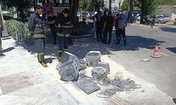 İşletme sahibi 800 bin lira ceza yemesine sebep olan ses sistemini belediye önünde benzin döküp yaktı