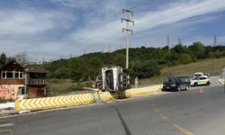 Sakarya'da devrilen kamyonetteki 1 kişi yaralandı