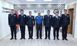 Bolu'da başkomiserliğe terfi eden polislere rütbeleri takıldı
