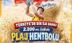 Erciyes'te 2 bin 200 metrede plaj hentbolu
