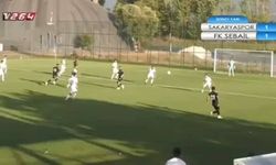 Sakaryaspor ile Sebail FK hazırlık maçında saha karıştı