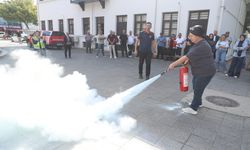 Büyükşehir çalışanlarına yangına karşı uygulamalı eğitim