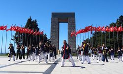 Çanakkale Şehitler Abidesi'nde 'sayokan' gösterisi
