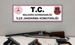 Malkara'da ruhsatsız silah ve uyuşturucu kullanma aparatları ele geçirildi